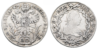 Rakousko – 20 Kreuzer, 1782 B, Kremnica