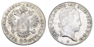Rakousko – 20 Kreuzer, 1840 C, Praha