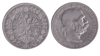 Rakousko – 5 korun 1900, stříbro