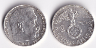 Německo - 2 Mark 1939 A, Hindemburg