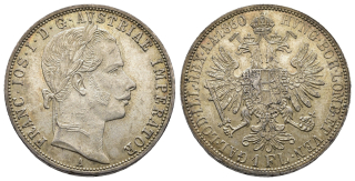 Rakousko - 1 zlatník 1860 A, František Josef I.