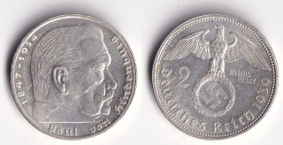 Německo - 2 Mark 1939 A, Hindemburg