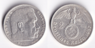 Německo - 2 Mark 1937 A, Hindemburg