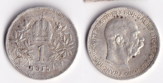 Rakousko - 1 koruna 1915, František Josef I.