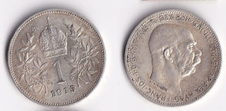 Rakousko - 1 koruna 1915, František Josef I.