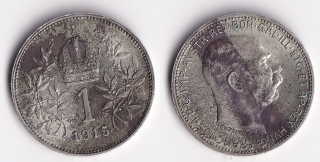 Rakousko - 1 koruna 1915, František Josef I.
