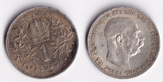 Rakousko - 1 koruna 1915, František Josef I.