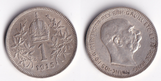 Rakousko - 1 koruna 1915, František Josef I.