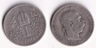 Rakousko - 1 koruna 1893 František Josef I.