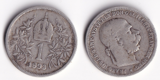 Rakousko - 1 koruna 1893 František Josef I.