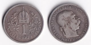 Rakousko - 1 koruna 1893 František Josef I.