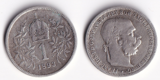 Rakousko - 1 koruna 1893 František Josef I.