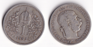 Rakousko - 1 koruna 1893 František Josef I.
