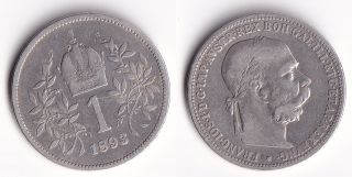 Rakousko - 1 koruna 1893 František Josef I.