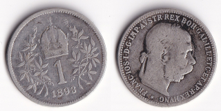 Rakousko - 1 koruna 1893 František Josef I.