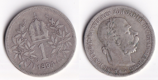 Rakousko - 1 koruna 1894 František Josef I.