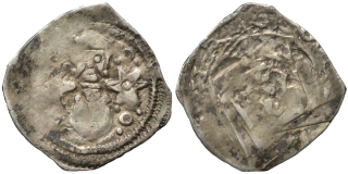 Svatá říše římská – Rakousko, Eberhard II., Friesacher Pfennig, Friesach, 1,01 g, 17 mm