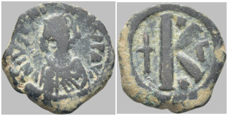 Byzantská říše - Anastasius I (491–518) – AE půlfollis, Konstantinopol