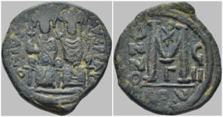 Byzantská říše - Justin II a Sofie (565–578) – AE, Antiochie