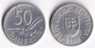 Slovenská republika - 50 halierov, 1943