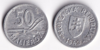 Slovenská republika - 50 halierov, 1943