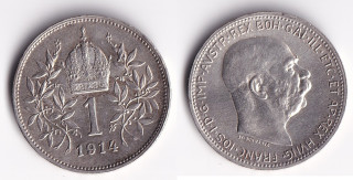 Rakousko - 1 koruna, 1914