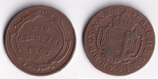 Rakousko, František II. - 1 krejcar, 1803 H