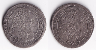 Čechy, Leopold I. - 3 krejcary, 1695, Kutná Hora