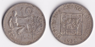 Československo - 10 korun 1932