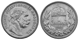 Maďarsko - 1 koruna 1915 KB, František Josef I.