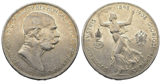 Rakousko - 5 korun 1908, 1/1, výroční