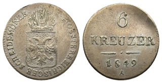 6 krejcarů 1849 A
