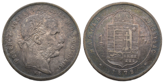 Maďarsko - 1 zlatník 1879 K.B.