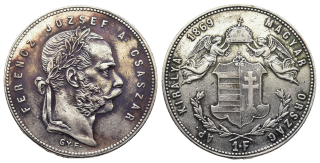 Rakousko 1 zlatník 1869 GYF (stav 2/2)