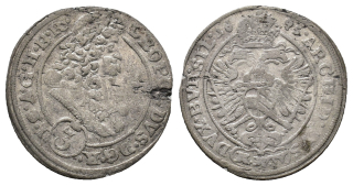 Habsburg - 3 krejcar 1695, Leopold, vada střížku