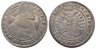 Habsburg - 15 krejcar 1662, Leopold , patina