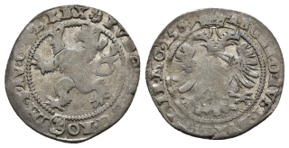 bílí groš 1583, Rudolf II., lesk v ploše