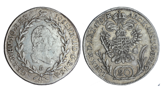 Uhersko, Josef II., 20 krajcarů, 1787, m. Krzemnica