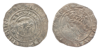 Pražský groš, Vladislav II. (1471-1516) 2,31g, mírně prohnutý, místy v ploše lesk