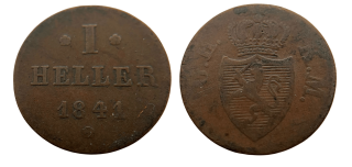 RU - 1 Heller 1841 Ludwig II. 1830-1848
