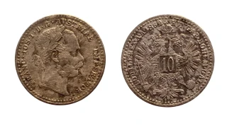 RU - 10 Krejcar 1869 Franz Joseph I. 1848-1916