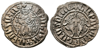 Armenia. Cilicia Sis. Levon I . 1198-1219 . AR tram 23 mm, 2,68g