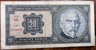 Československo -20 korun, 1926, Rašín CH