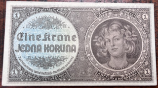 Československo -1 korun, 1940, D 036, UNC