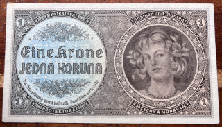 Československo -1 korun, 1940, D004,AUNC