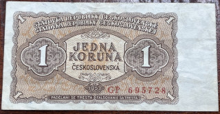 Československo -1 korun, 1953, GP