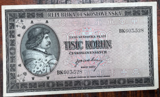 Československo - 1000 kčs - 1945 bez data - BK