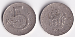 Československo - 5 Kčs - 1973