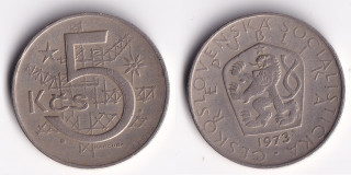 Československo - 5 Kčs - 1973