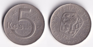Československo - 5 Kčs - 1984